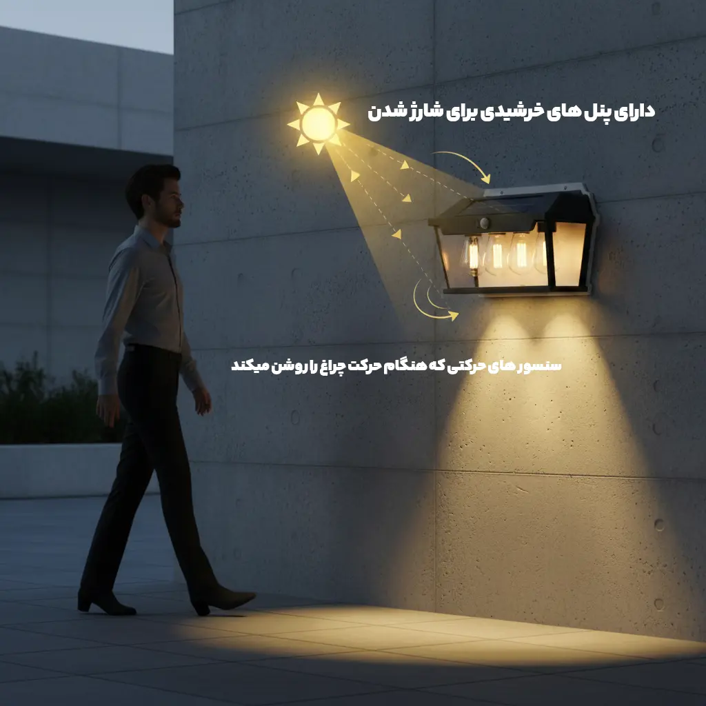 چراغ خورشیدی مدل HW-999- 4w