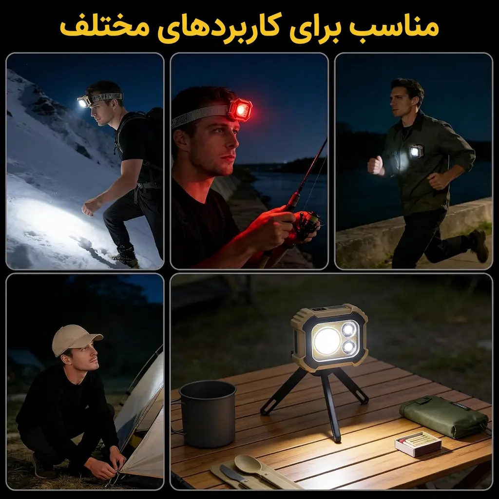 هدلایت سه پایه دار