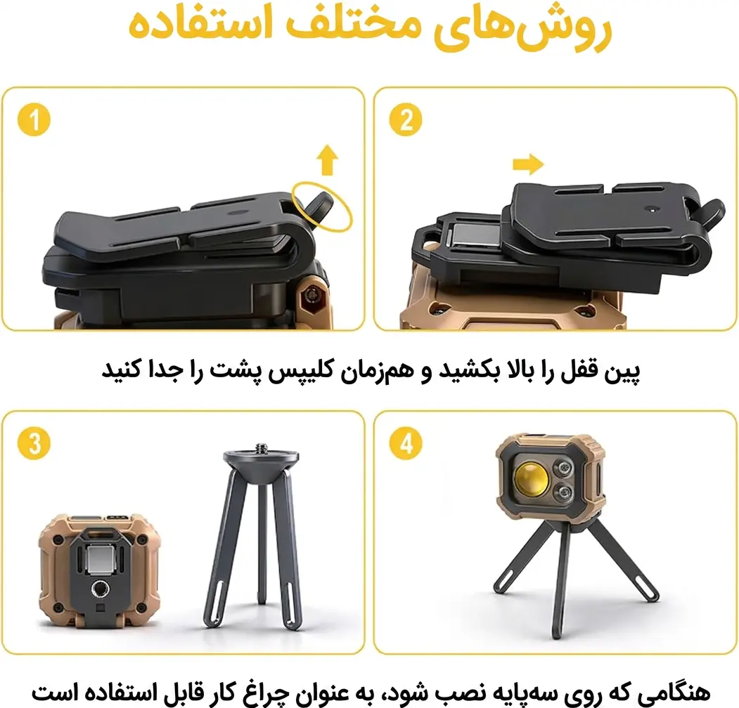هدلایت سه پایه دار