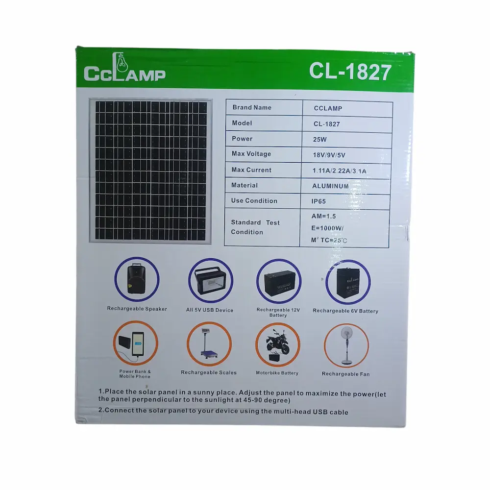پنل خورشیدی مدل CL-1827 (25W)