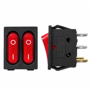 کلید تعیمراتی دو پل بیضی چراغ دار
